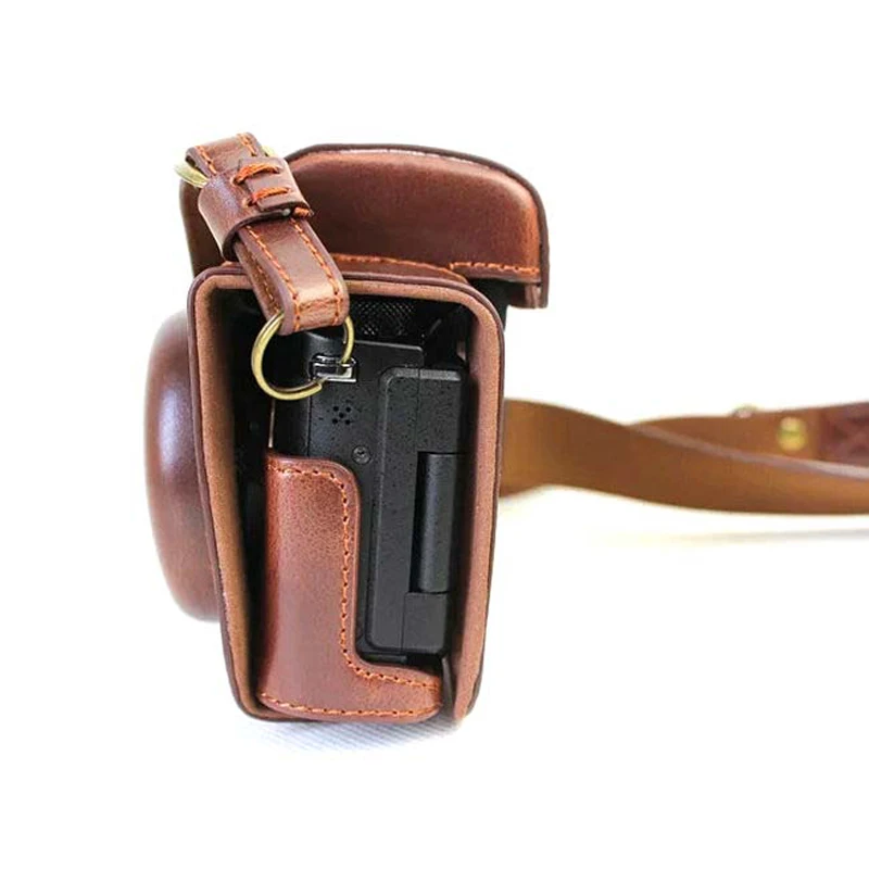 Сумка для фотоаппарата зарядки камеры непосредственно из искусственной кожи