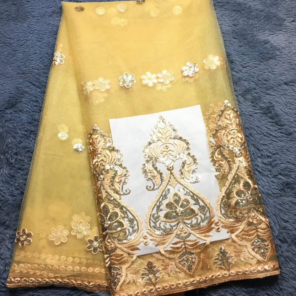 Африканские блестки кружева ткань 2019 вышитые нигерийские кружевные ткани