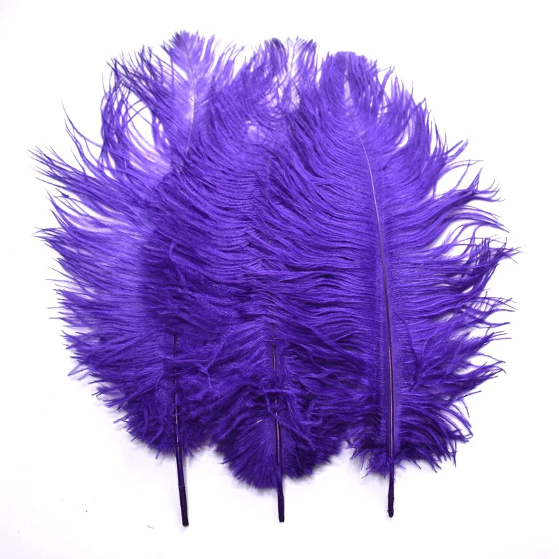 purple Оптом дешево 100 шт./лот 35-40 см Плюм белые страусиные перья для поделок DIY свадебные украшения из перьев вечерние аксессуары - Цвет: purple