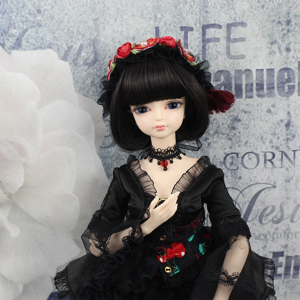 Кукла DBS 1/4 BJD No.Black с короткими волосами и макияжем париком глазами Одежда для