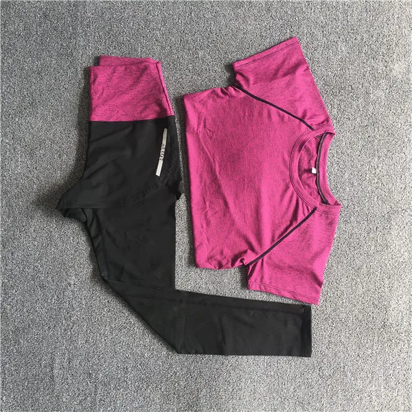 Быстросохнущий комплект из 5 предметов Женский костюм для йоги пальто +