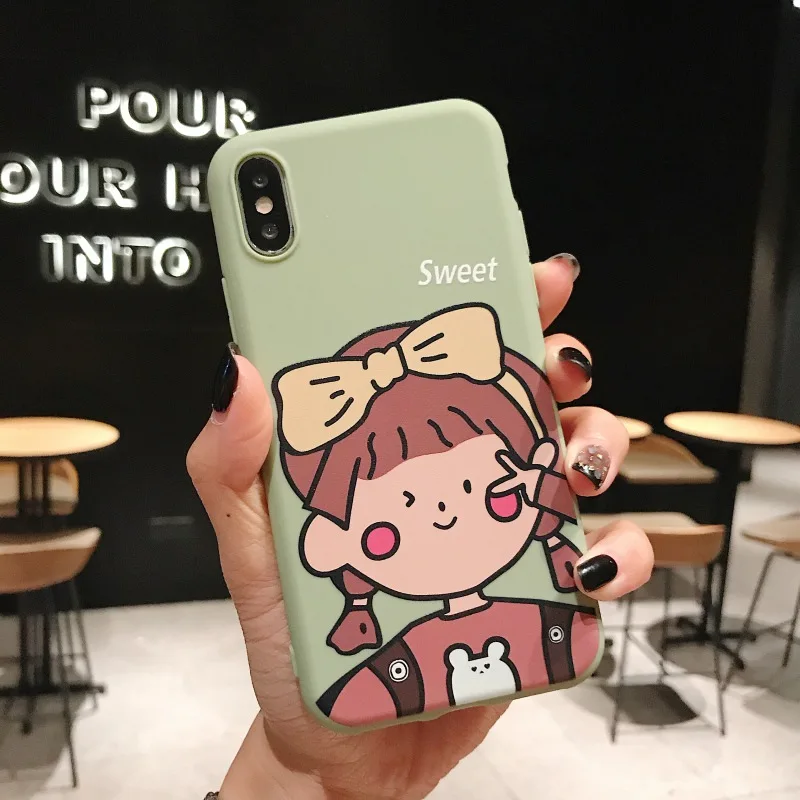 Чехол для Vivo Y91 Y91i Y95 Y81 Y81i Y81S V15 V11 Pro V11i Z3i X21i X23 X27 милый чехол с рисунком девушек |