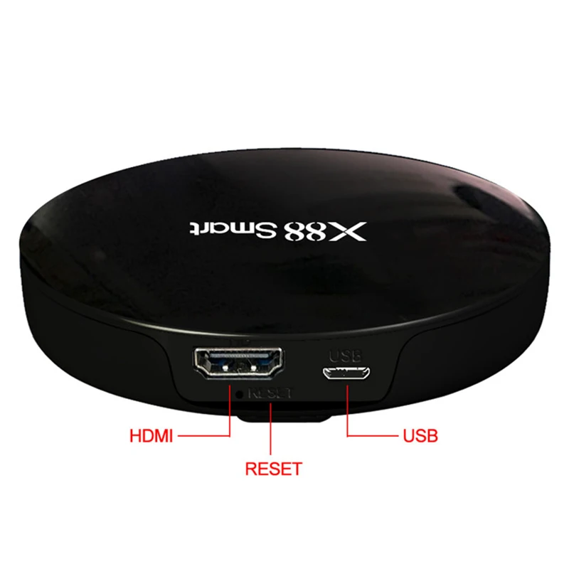 X88 Smart Tv Box Android 9.0 Rk3328 Quad Core 4Gb 32Gb Receiver 2.4G Wifi 4K H.265 Media Player Micro-Usb Set Top Box(Eu Pl | Электроника