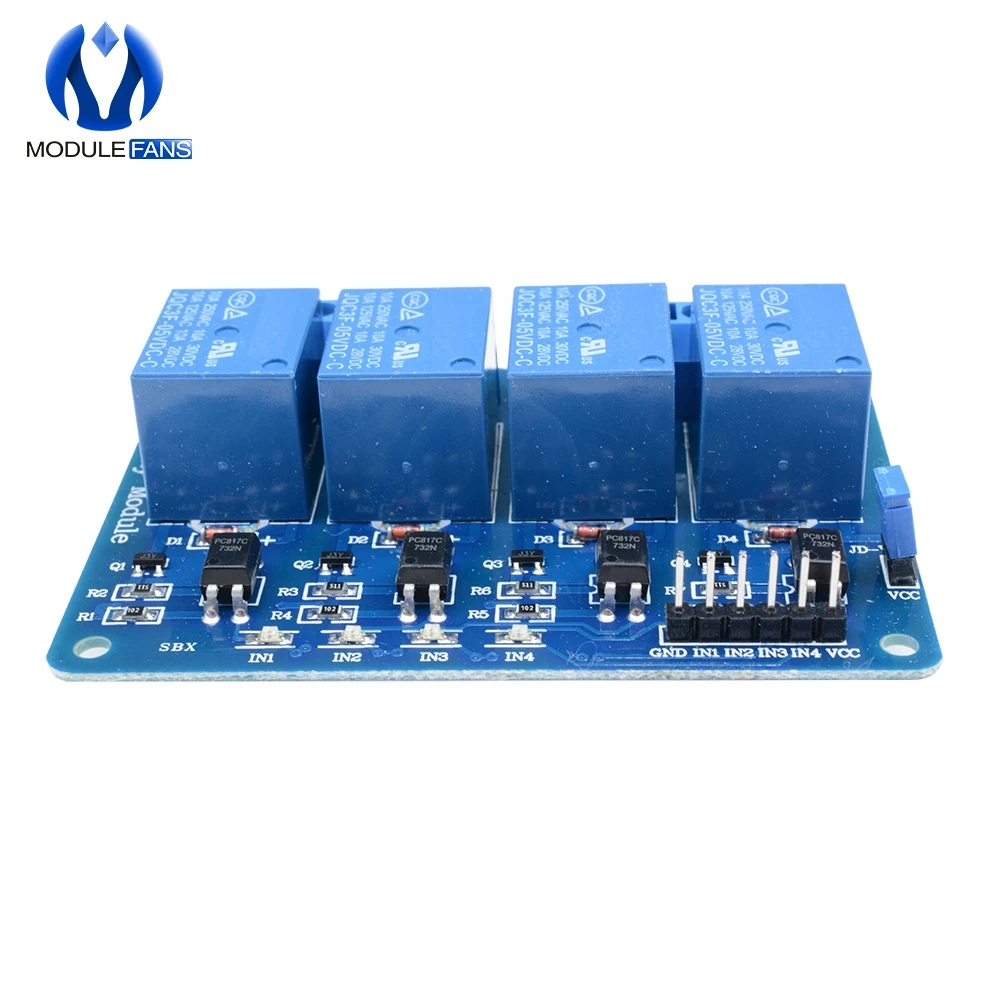 5V 4-канальный Релейный модуль 4-щит управления каналами реле для Arduino с оптопарой реле Выход 4 способ релейный модуль 4CH