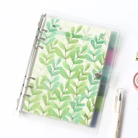 creative a5 a6 a7 colored notebook index page matte cover spiral diary planner paper note book category pages stationery