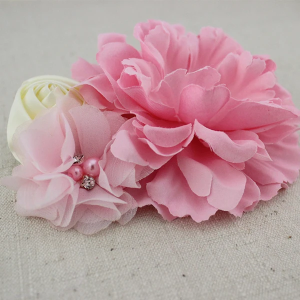 2 шт./компл. розовый белый слоновая кость пояс с цветами для маленьких девочек