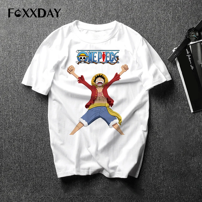 Новинка 2018 футболка из модала с японским аниме Луффи Зоро Мужская цельная модель