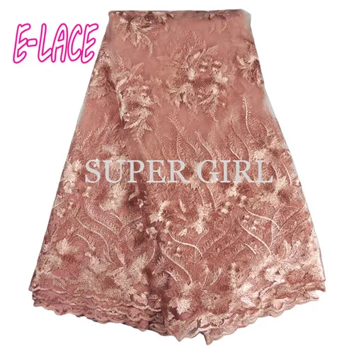 Чистый синий Высокое качество Африканский швейцарские ткани кружева Швейцарии