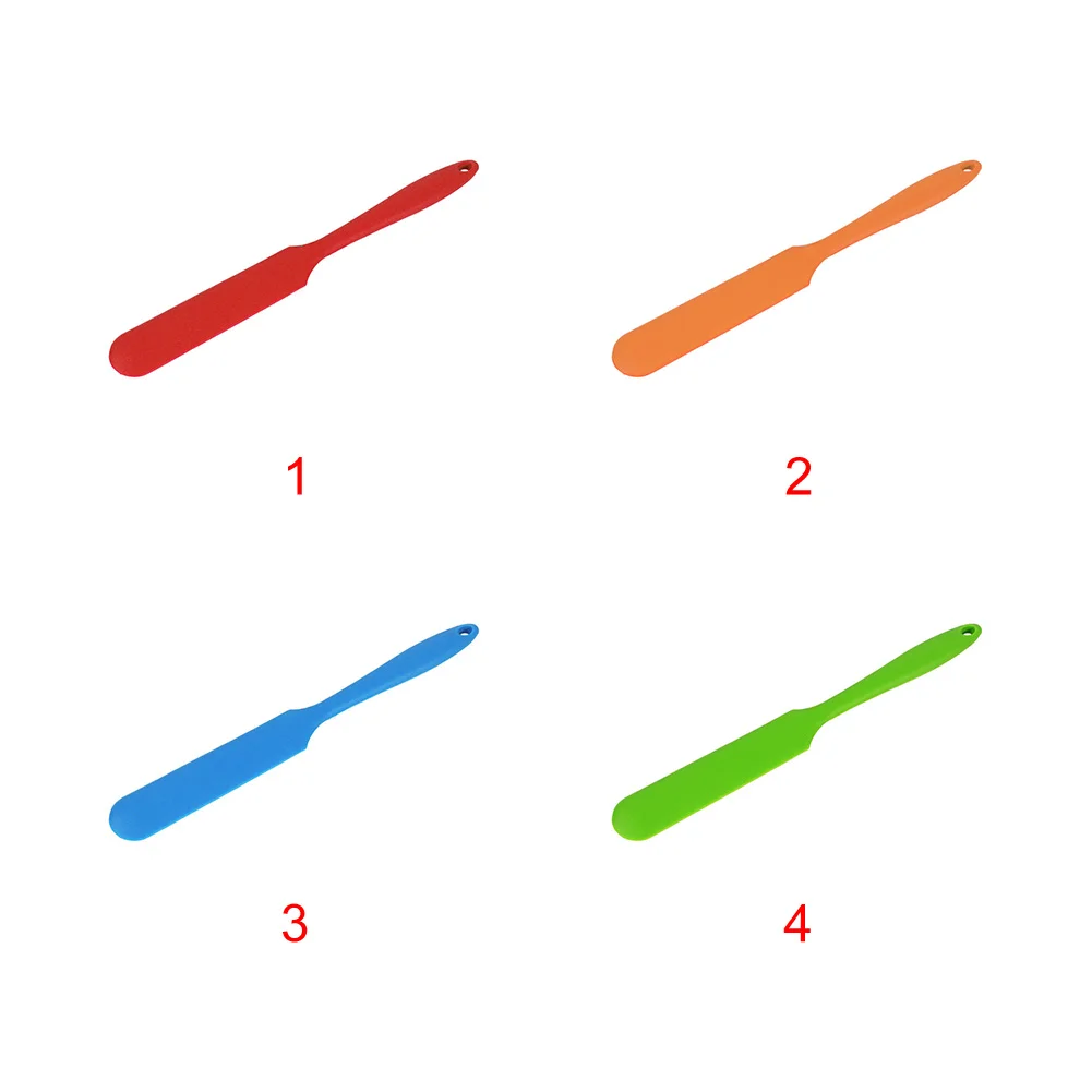 4 цвета силиконовый скребок Кухня приготовления выпечки торт Масло смесь Шпатель