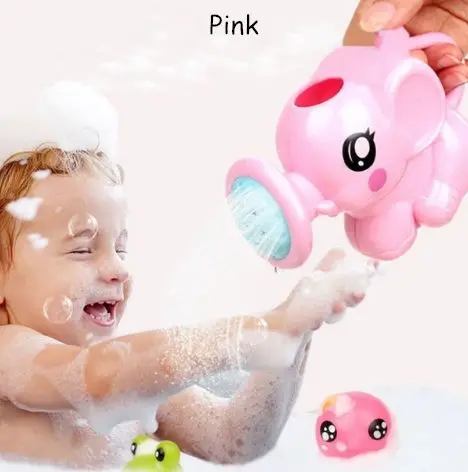 pink elep Классические детские Игрушки для ванны, милые пластиковые игрушки в форме слона, детские игрушки для ванной, детские игрушки для купания - Цвет: pink elep