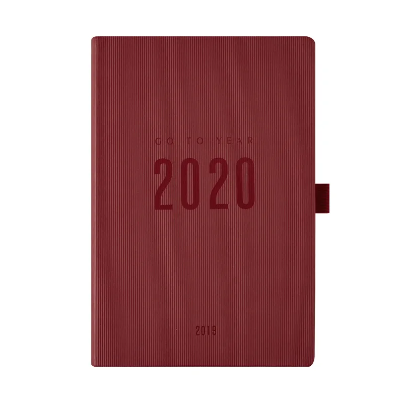red Блокнот, строгальный станок,,, Agenda, A5, ежедневный блокнот, записная книжка, Еженедельный журнал, Расписание, школьные принадлежности, стационарный органайзер, подарок - Цвет: red