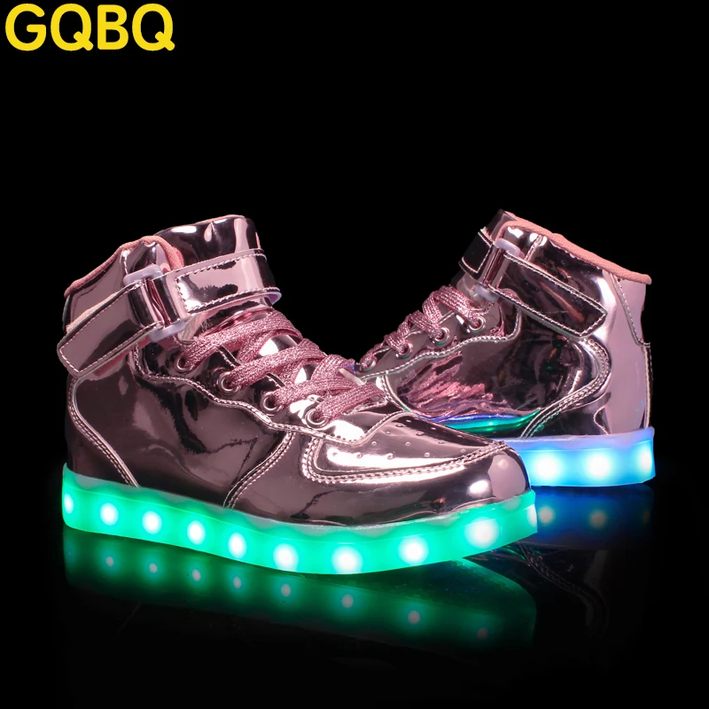 Детская светящаяся спортивная обувь из натуральной кожи детская для мальчиков и