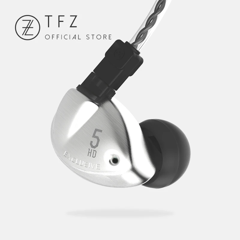 TFZ / EXCLUSIVE 5 monitors Parsing Earphone 3.5MM 2Pin Interface IEM HIFI monitor sports headset Dynamic Dual Driver | Электроника