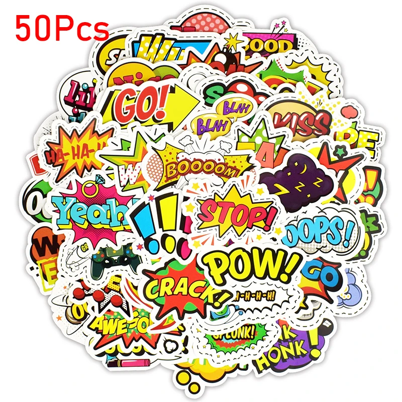 50 шт. Поп Стиль персональная креативная наклейка в стиле граффити скейтборд