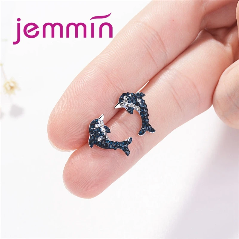 Женские серебряные сверкающие серьги с фианитами|Серьги-гвоздики| |