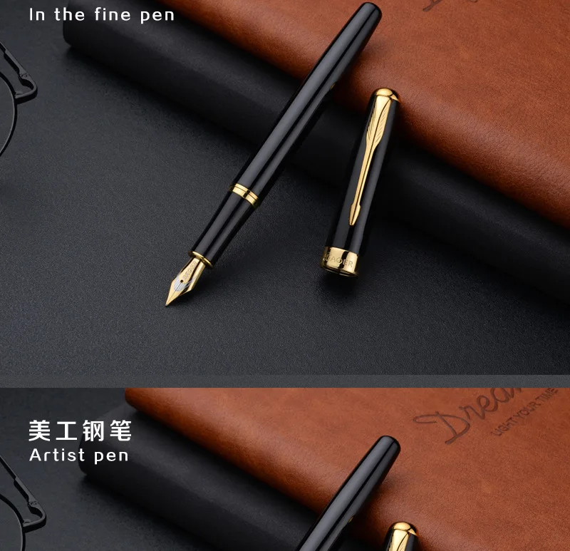Baoer388 перьевая Ручка pluma fuente stylo plume перьевые ручки высокое качество Аутентичные penna stilografic подарочная ручка в деловом стиле