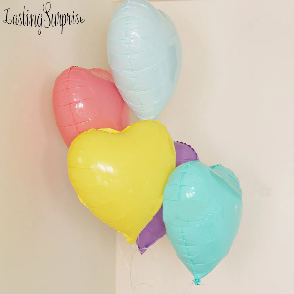 1 шт. Ma Caron конфеты цветные воздушные шары 17 &quotGlobos розовое сердце фольга Воздушные
