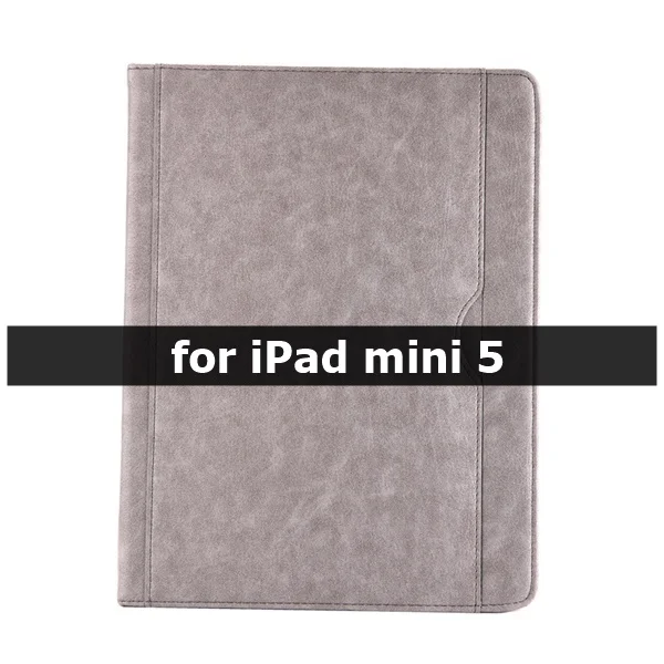 mini 5-Gray Чехол для Apple iPad mini 5 чехол умный кожаный с карандашом держатель для карт чехол для iPad mini 1 2 3 4 чехол 7,9 дюймов kimTHmall - Цвет: mini 5-Gray