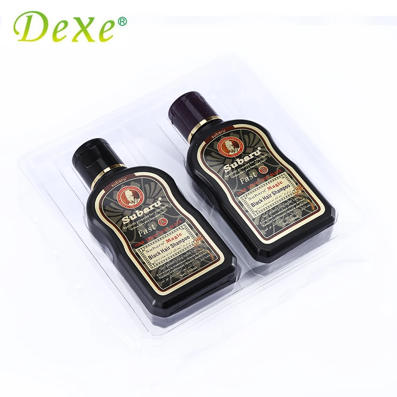 Dexe бренд 5 минут Colorant и лечение шампунь для темных волос китайской травяной