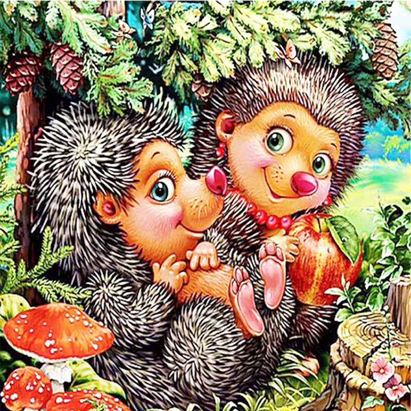 Новый 5D Набор для алмазной вышивки Ежик алмазная вышивка крестиком животные