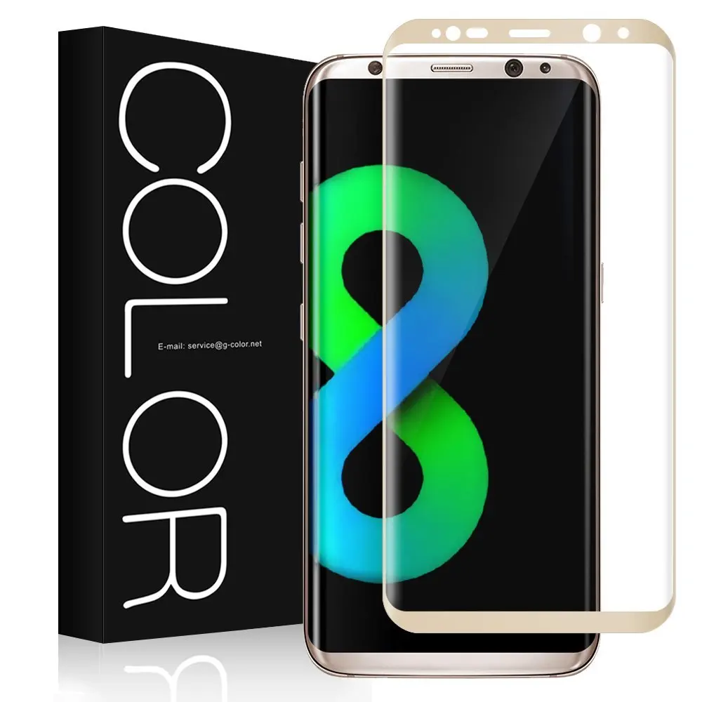 3D Твердость Закаленное стекло для Samsung Galaxy S8 Plus Note8 изогнутая поверхность полное