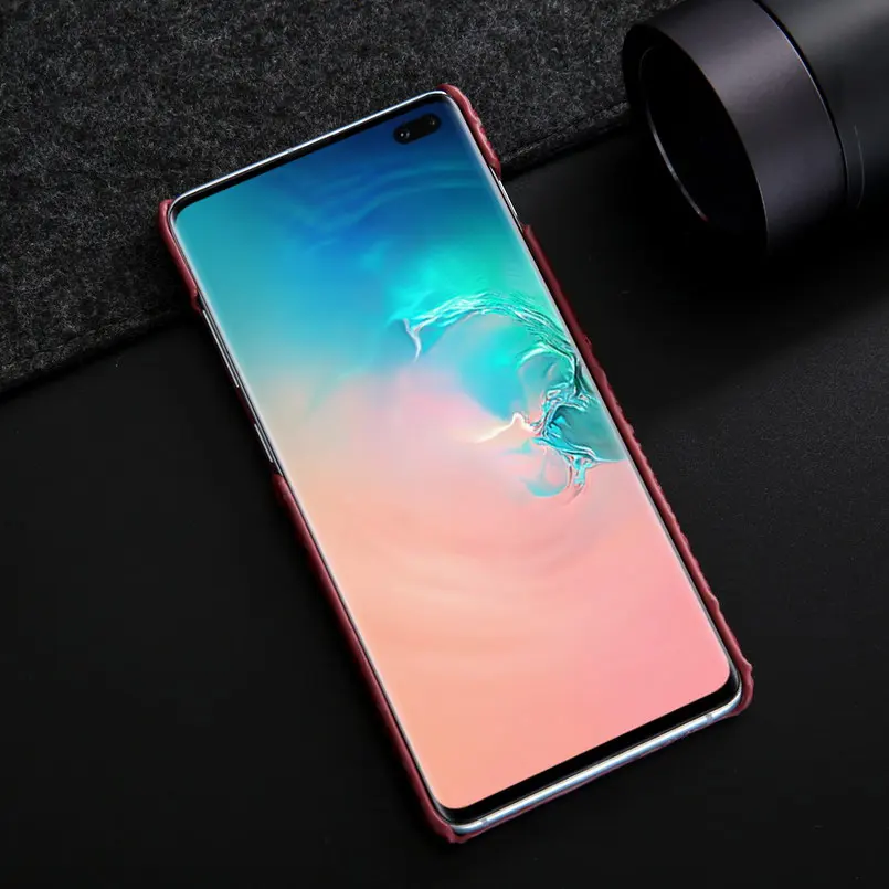 Чехлы для телефонов samsung Galaxy S10 Plus Funda подлинное покрытие для samsung Galaxy S10 чехол с узором головы крокодила чехлы из воловьей кожи