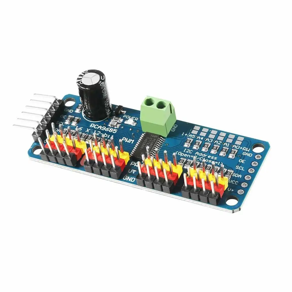 PCA9685 16 каналов 12 бит PWM Серводвигатель плата IIC интерфейс модуль контроллер для