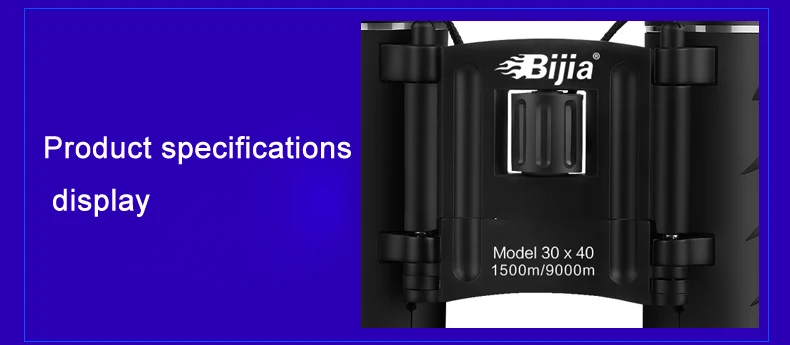 BIJIA 30X40 большой складной охотничий компактный бинокль телескоп с Bak4 оптическая FMC зеленая пленка для охоты туризма