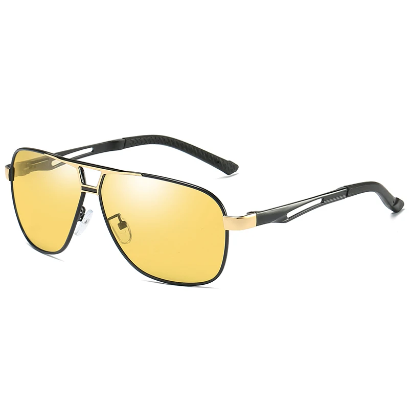 Gold Frame ZJHZQZ поляризованные фотохромные солнцезащитные очки ночного видения для вождения на открытом воздухе, рыбалки, перехода, линзы хамелеона - Цвет линз: Gold Frame
