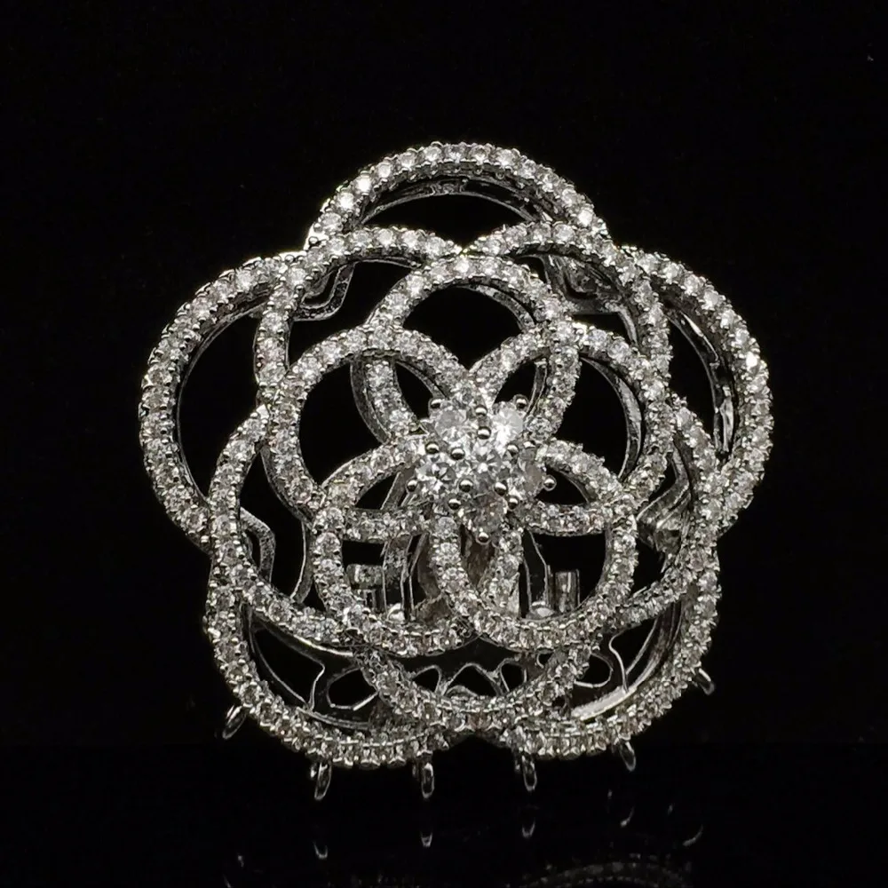 2017 roses micro pave zircon clasp connector supplier end women jewelry beads pearl necklace bracelet DIY | Украшения и