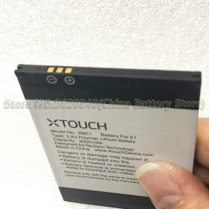 GND 3 8 V 3200 мА/ч RBE1 Замена Батарея для XTOUCH E1 смартфон литий ионный аккумулятор