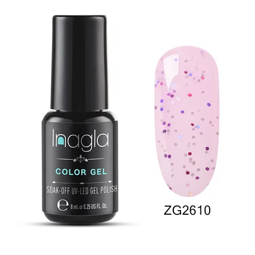 ZG2610 Inagla 8 мл Сияющий Блеск Bling Pearl paint Гель-лак для нейл-арта замачиваемый УФ светодиодный Гель-лак для ногтей маникюрный лак - Цвет: ZG2610