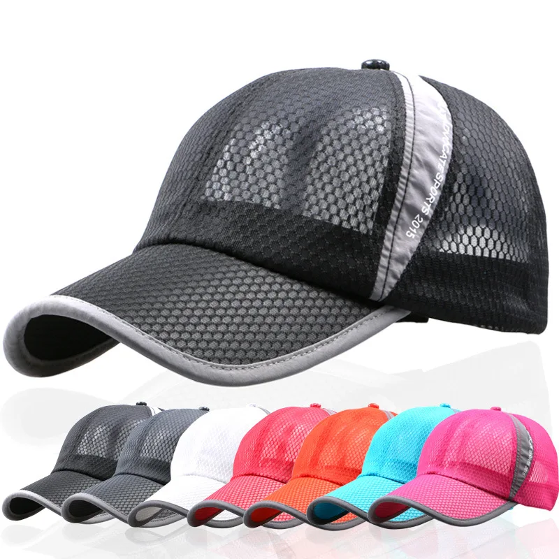 Новый быстросохнущей сетки Для мужчин Бейсбол Кепки женщин Snapback гольф