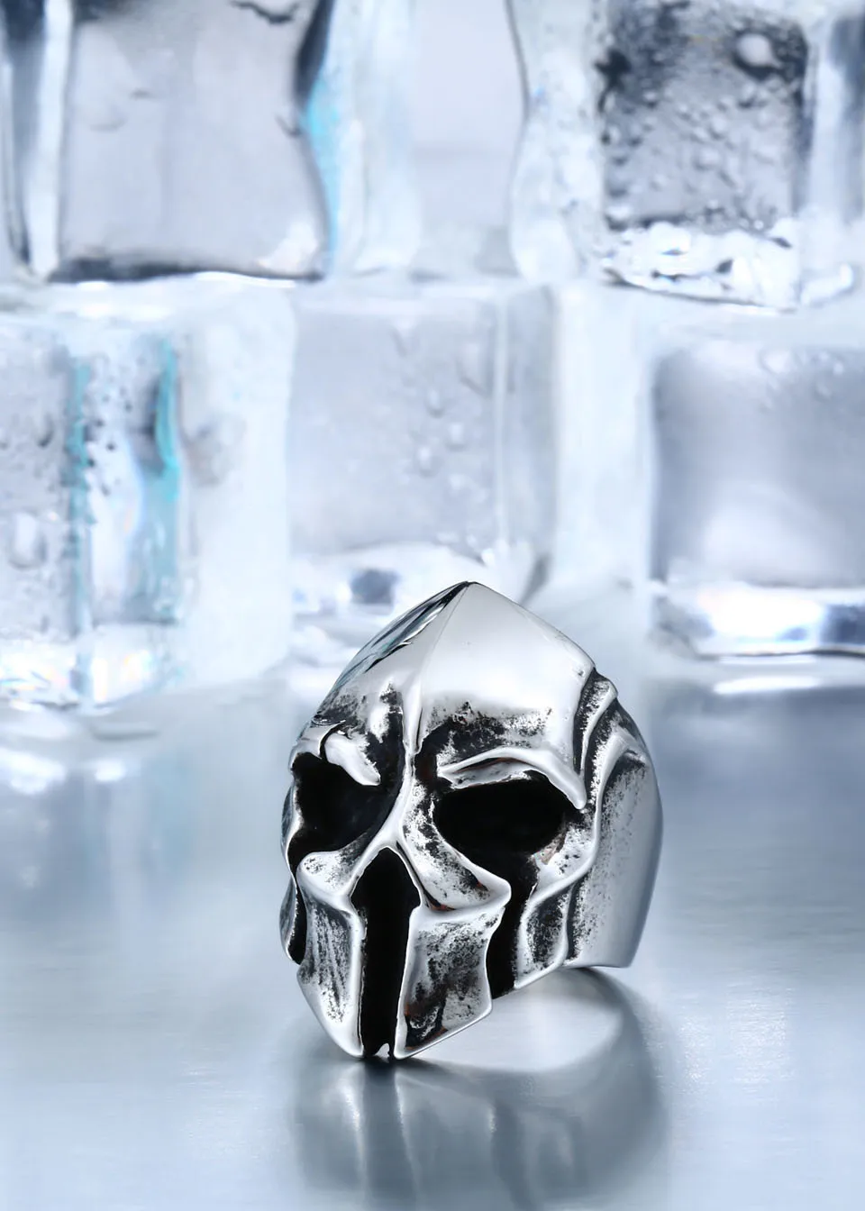 New Store Dropshipping Big Biker Skull Ring For Man Stainless Steel Unique Punk Men Cool Vintage Jewelry BR8-414