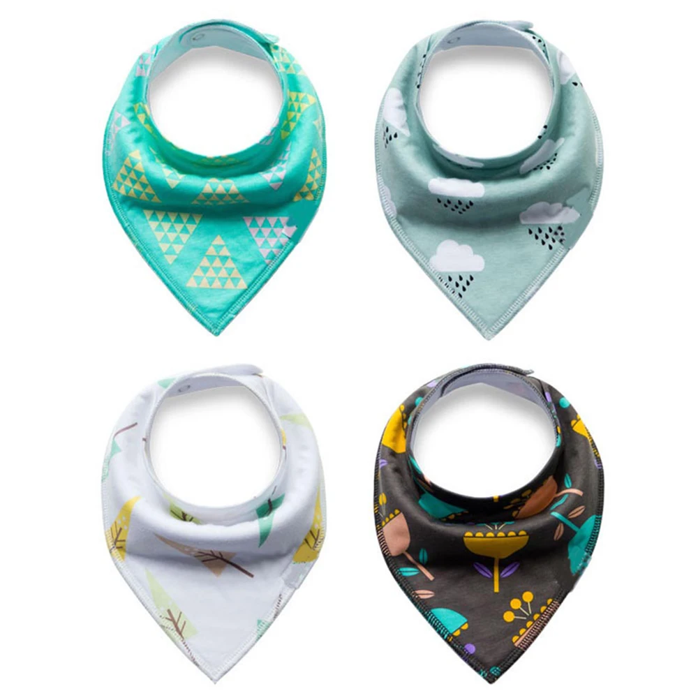 Нагрудники из хлопка для новорожденных 4 шт./лот|burp clothes|triangle bibgirl bib |