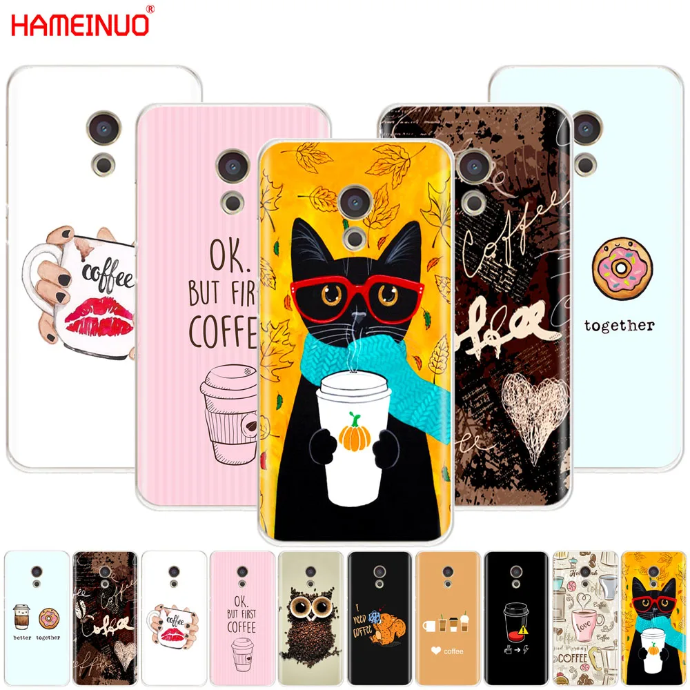 HAMEINUO Кофе искусство кошка крышка чехол для телефона Meizu M6 M5 M5S M2 M3 M3S MX4 MX5 MX6 PRO 6 5 U10 U20