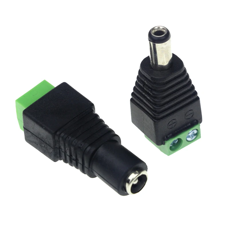 

Anpwoo DC12V Power Plug Jack Adapter 1 pcs Male +1 pcs Female 2.1 x 5.5mm Connector for CCTV Single Color LED Strip Light
