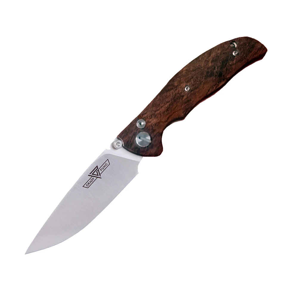 Grady Fung Mini F3 табарган 95 крыса 1 шарикоподшипник стабилизированный Палисандр Ручка складной нож D2 лезвие нож для выживания EDC