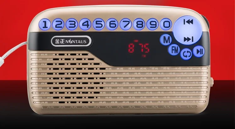 Карманное радио FM мини портативный Перезаряжаемый приемник динамик с поддержкой