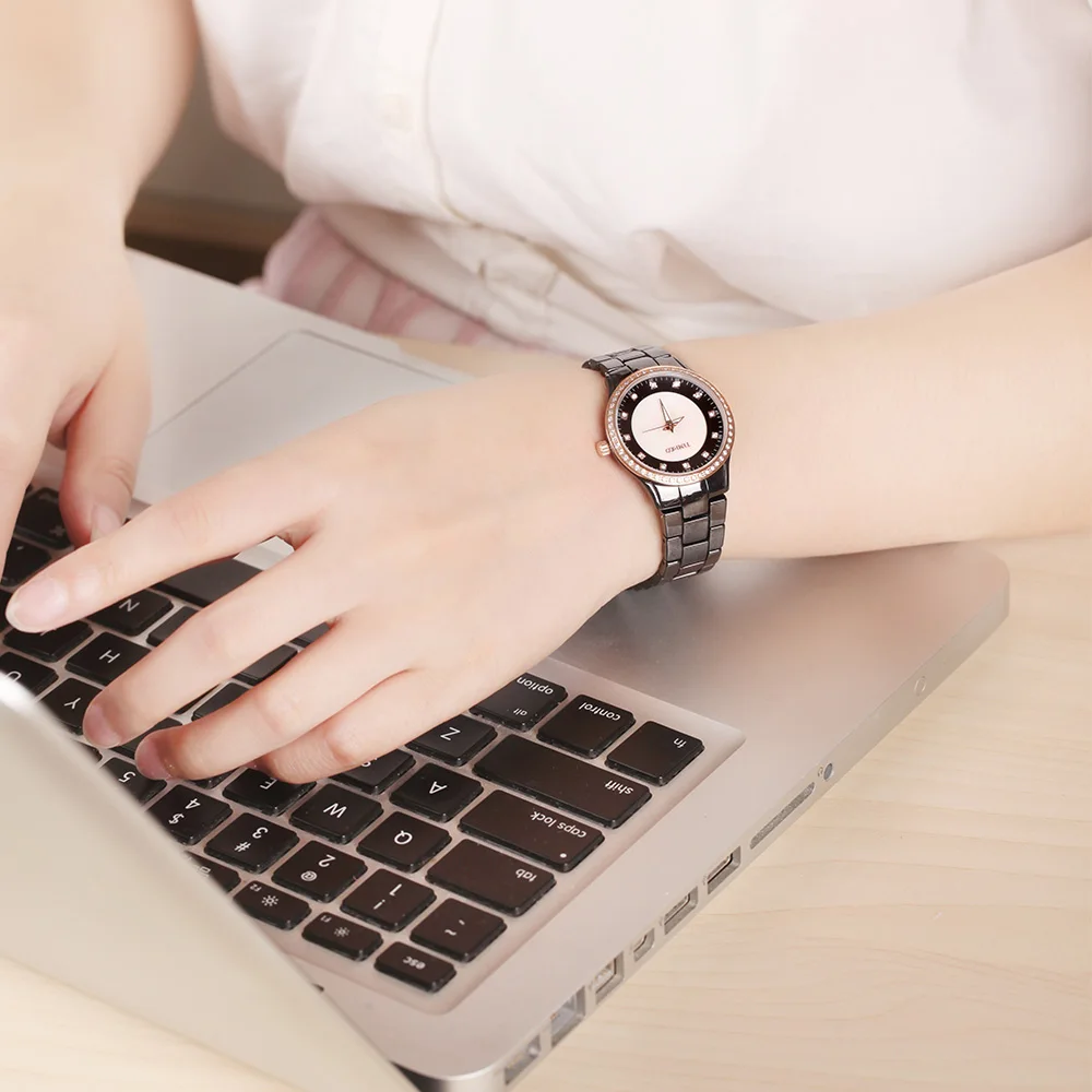 Часы Time100 женские водонепроницаемые керамические модные наручные с керамическим