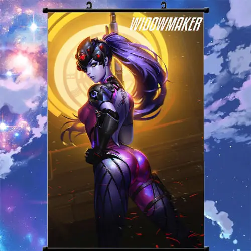 Настенные фрески прокрутка постер Метель игра Overwatch Widowmaker|game patrick|game dollpainting health |