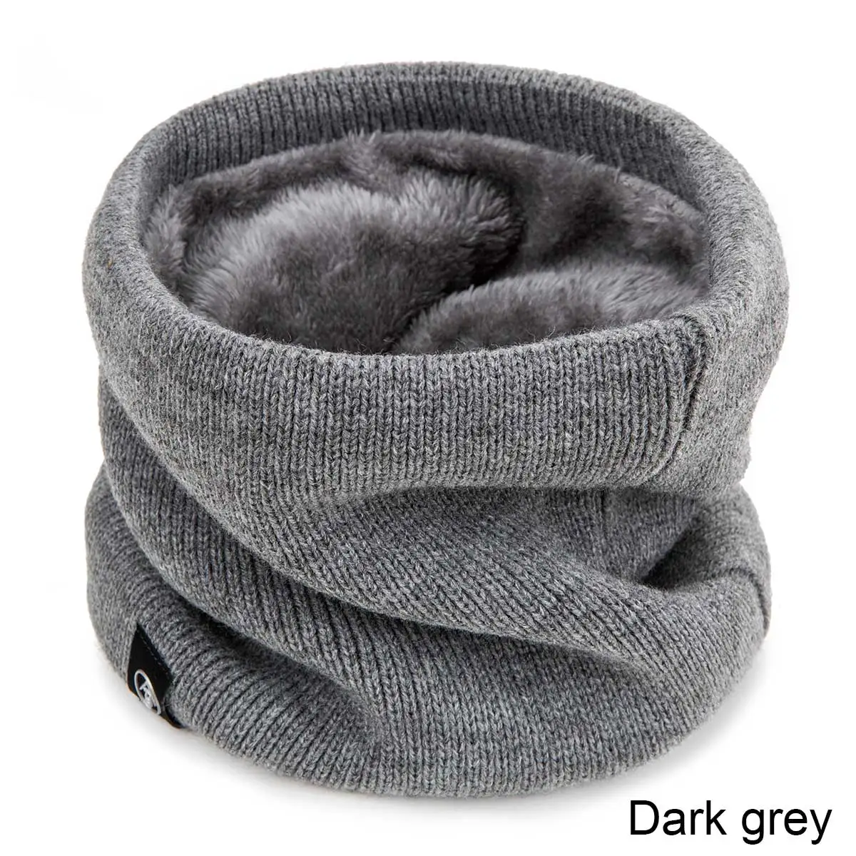 dark grey Модный зимний шарф для женщин, детский шарф для мальчика, девочки уплотненная шерсть шарфы-снуды, шарф женский, хлопок, унисекс, Прямая поставка - Цвет: dark grey