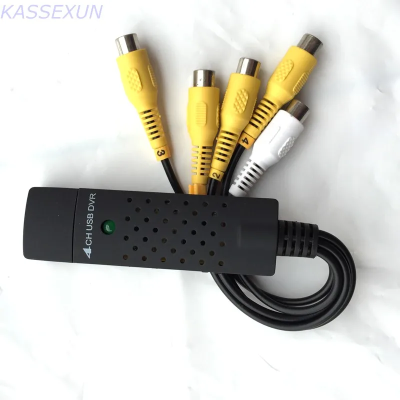 4CH USB DVR 4 канальный 2 0 конвертер VHS в DVD адаптер аудио AV карта захвата для Win7 32bit XP