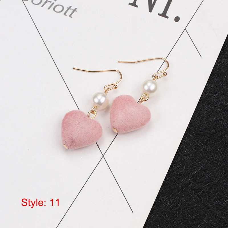 Женские милые плюшевые серьги подвески с шариками для девушек стильные