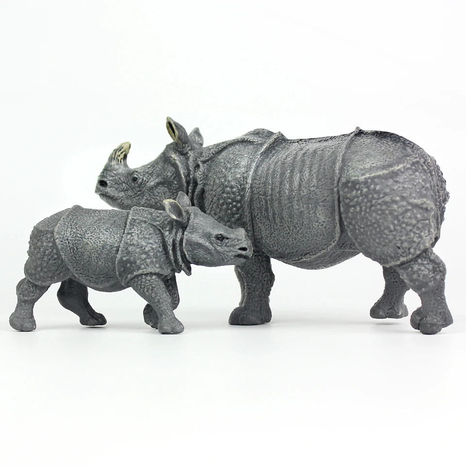 Wiben Indian Rhinocers Simulation Wild Animal Model Action &amp Toy Figures Plastic Solid Boys Collection Toys For Children Gift | Игрушки и
