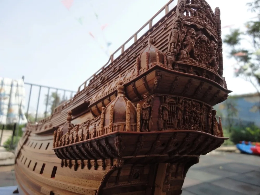 ZHL шведский военный корабль Vasa wScale 1/78 резьба по дереву груша деревянная модель корабль наборы
