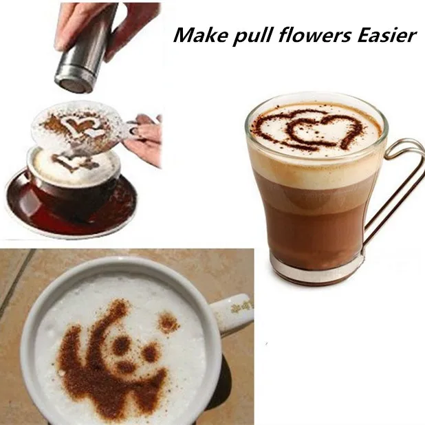 16 шт. трафареты для кофе молока торта капкейков|cappuccino template|coffee baristacoffee milk |