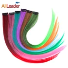 Alileader код цельнокроеное платье 1 клип в Синтетические пряди для наращивания волос Ombre 20 Цвета 50 см длинные прямые клип на Наращивание натуральных волос Для женщин Обувь для девочек