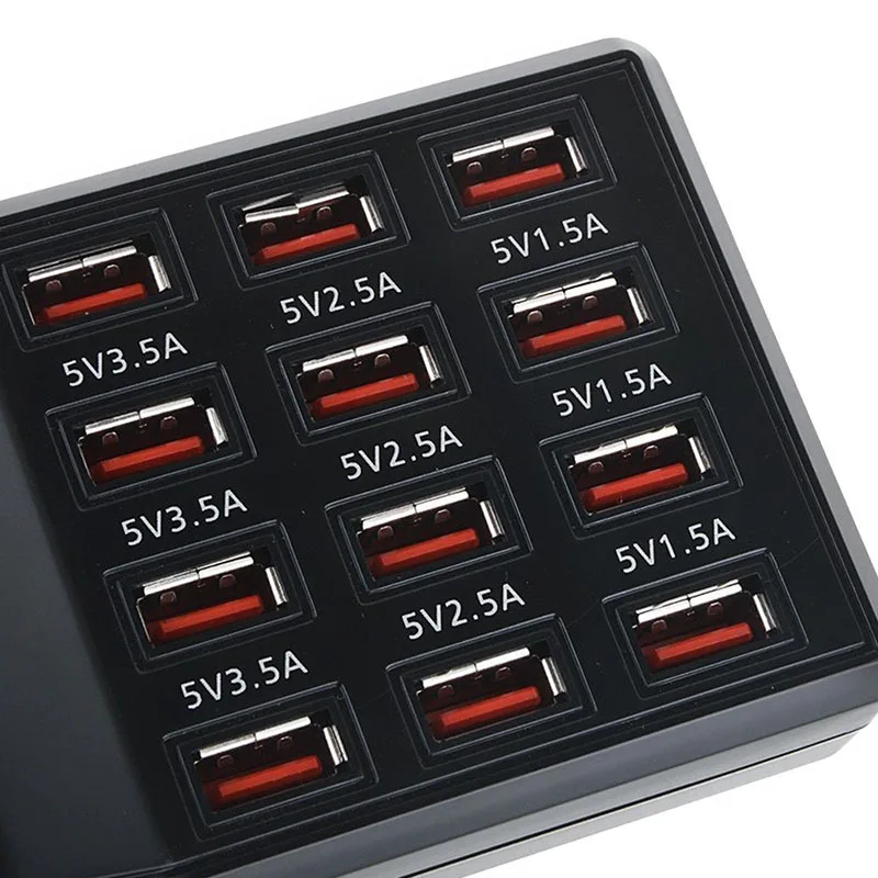 Зарядное устройство USB Multi Us Eu Uk Au Plug 12 портов настенный Настольный зарядный адаптер питания для Iphone Ipad Samsung Huawei HTC планшет зарядка