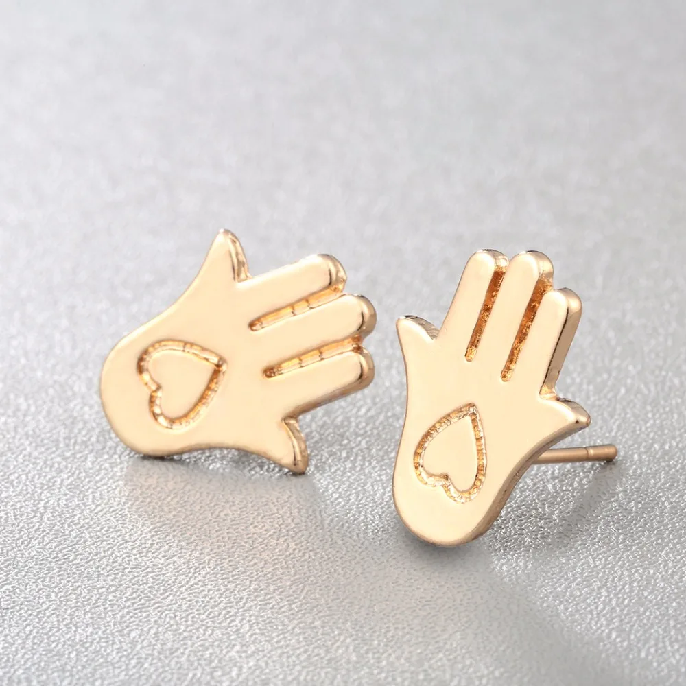 CHENGXUN 1 пара Винтаж ювелирных изделий Дурной глаз Хамса рука Фатимы серьги